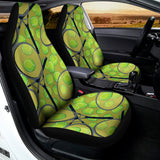 Tennis Ball And Racket Pattern Print Universal Fit Car Seat Covers 102422