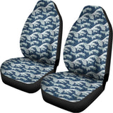 The Great Kanagawa Wave Pattern Print Universal Fit Car Seat Covers 102422