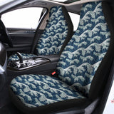 The Great Kanagawa Wave Pattern Print Universal Fit Car Seat Covers 102422