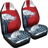 The Great Kanagawa Wave Print Universal Fit Car Seat Covers 102422