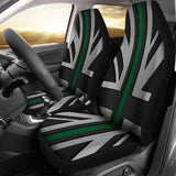 Thin Green Line Union Jack Universal Fit Car Seat Covers 102422