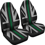 Thin Green Line Union Jack Universal Fit Car Seat Covers 102422