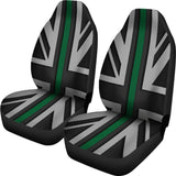 Thin Green Line Union Jack Universal Fit Car Seat Covers 102422
