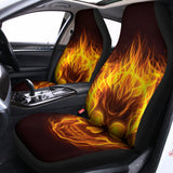 Three Flaming Skull Print Universal Fit Car Seat Covers 102422