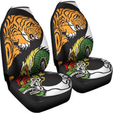 Tiger And Dragon Yin Yang Print Universal Fit Car Seat Covers 102422