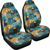 Tiger And Toucan Pattern Print Universal Fit Car Seat Covers 102422