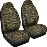 Tiger Stripe Camouflage Pattern Print Universal Fit Car Seat Covers 102422