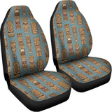 Tiki Totem Pattern Print Universal Fit Car Seat Covers 102422