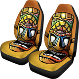 Tiki Totem Print Universal Fit Car Seat Covers 102422