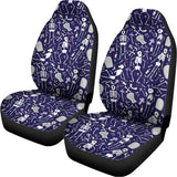 Tomb And Skeleton Pattern Print Universal Fit Car Seat Covers 102422