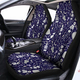 Tomb And Skeleton Pattern Print Universal Fit Car Seat Covers 102422