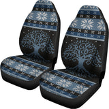Tree Of Life And Howling Wolves Print Universal Fit Car Seat Covers 102422