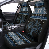 Tree Of Life And Howling Wolves Print Universal Fit Car Seat Covers 102422