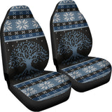 Tree Of Life And Howling Wolves Print Universal Fit Car Seat Covers 102422