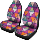 Triangle Bohemian Mandala Pattern Print Universal Fit Car Seat Covers 102422