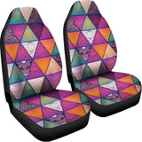 Triangle Bohemian Mandala Pattern Print Universal Fit Car Seat Covers 102422
