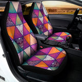 Triangle Bohemian Mandala Pattern Print Universal Fit Car Seat Covers 102422