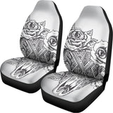 Tribal Indian Bull Skull Print Universal Fit Car Seat Covers 102422