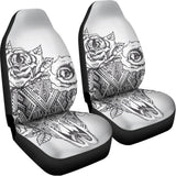 Tribal Indian Bull Skull Print Universal Fit Car Seat Covers 102422