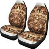 Tribal Maya Calendar Print Universal Fit Car Seat Covers 102422