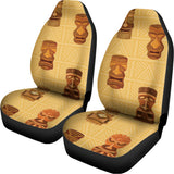 Tribal Tiki Mask Pattern Print Universal Fit Car Seat Covers 102422