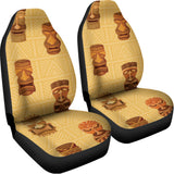 Tribal Tiki Mask Pattern Print Universal Fit Car Seat Covers 102422