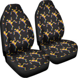 Trippy Dancing Skeleton Pattern Print Universal Fit Car Seat Covers 102422