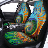 Trippy Fractal Print Universal Fit Car Seat Covers 102422