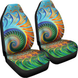 Trippy Fractal Print Universal Fit Car Seat Covers 102422