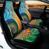 Trippy Fractal Print Universal Fit Car Seat Covers 102422