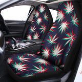 Trippy Hemp Leaves Reggae Pattern Print Universal Fit Car Seat Covers 102422