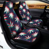 Trippy Hemp Leaves Reggae Pattern Print Universal Fit Car Seat Covers 102422