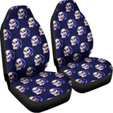 Trippy Skull Pattern Print Universal Fit Car Seat Covers 102422
