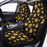 Trippy Weed Leaf Pattern Print Universal Fit Car Seat Covers 102422