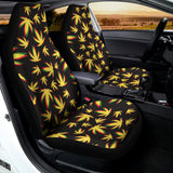 Trippy Weed Leaf Pattern Print Universal Fit Car Seat Covers 102422