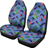 Tropical Aztec Geometric Pattern Print Universal Fit Car Seat Covers 102422