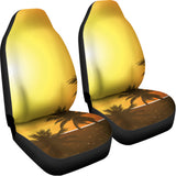 Tropical Beach Sunset Print Universal Fit Car Seat Covers 102422