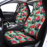 Tropical Floral Flamingo Pattern Print Universal Fit Car Seat Covers 102422
