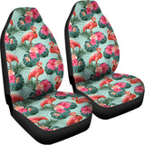 Tropical Floral Flamingo Pattern Print Universal Fit Car Seat Covers 102422
