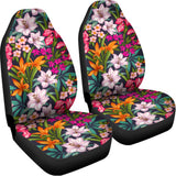 Tropical Flowers Pattern Print Universal Fit Car Seat Covers 102422