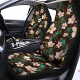 Tropical Frangipani Flower Print Universal Fit Car Seat Covers 102422
