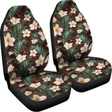 Tropical Frangipani Flower Print Universal Fit Car Seat Covers 102422