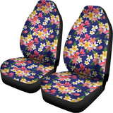 Tropical Frangipani Plumeria Print Universal Fit Car Seat Covers 102422
