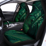 Tropical Green Leaves Print Universal Fit Car Seat Covers 102422