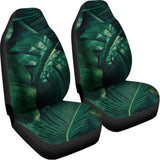 Tropical Green Leaves Print Universal Fit Car Seat Covers 102422