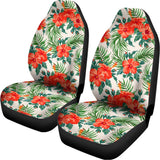 Tropical Hibiscus Blossom Pattern Print Universal Fit Car Seat Covers 102422