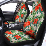Tropical Hibiscus Blossom Pattern Print Universal Fit Car Seat Covers 102422