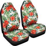 Tropical Hibiscus Blossom Pattern Print Universal Fit Car Seat Covers 102422