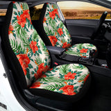 Tropical Hibiscus Blossom Pattern Print Universal Fit Car Seat Covers 102422