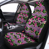 Tropical Hibiscus Flowers Aztec Print Universal Fit Car Seat Covers 102422